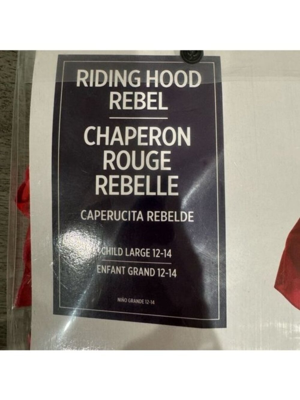 Amscan Red & Black Riding Hood Rebel Costume | Girl's Large (12-14) | NWT - Picture 3 of 10